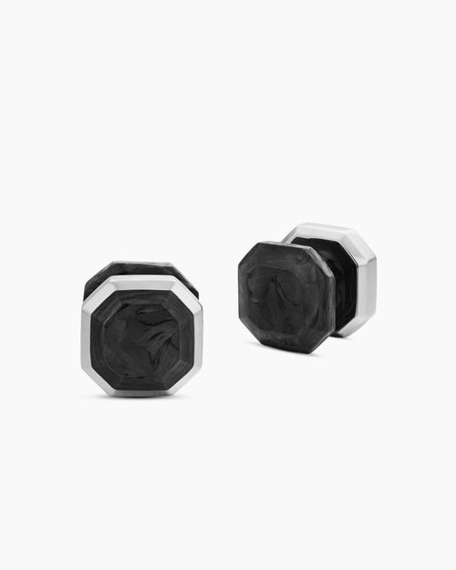 Mens Streamline Tuxedo Studs in Sterling Silver, 10.8mm