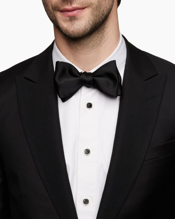 Boutons de smoking Forged Carbon et argent sterling