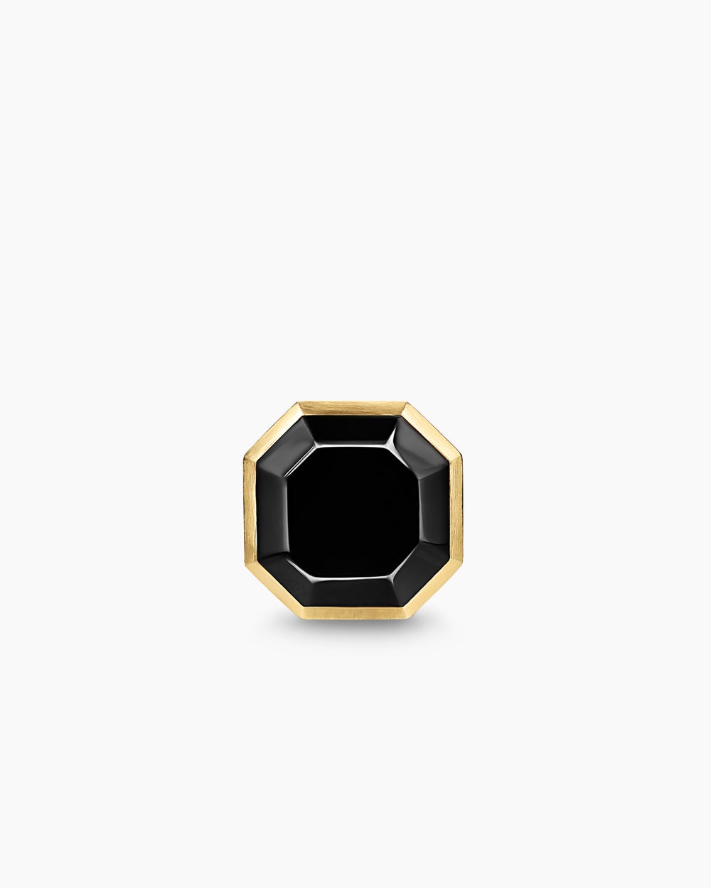 Mens Streamline® Shirt Studs in Sterling Silver with 14K Yellow Gold with Black Onyx, 11mm