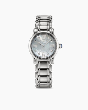 Classic Quartz Watch in Stainless Steel with Diamonds, 30mm