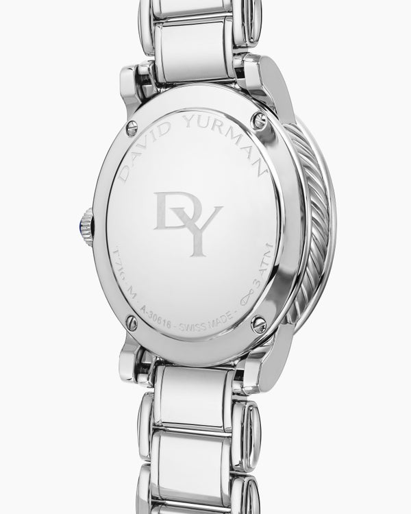 Classic Quartz Watch in Stainless Steel with Diamonds, 38mm