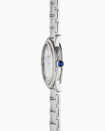 Classic Quartz Watch in Stainless Steel with Diamond Bezel, 38mm