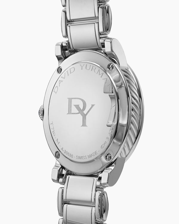 Classic Quartz Watch in Stainless Steel with Diamond Bezel, 38mm