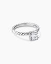 DY Cable Engagement Ring in Platinum, Cushion | David Yurman