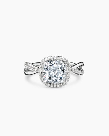 DY Lanai Engagement Ring in Platinum, Cushion
