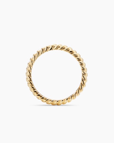 DY Cable Band Ring in 18K Yellow Gold, 2mm