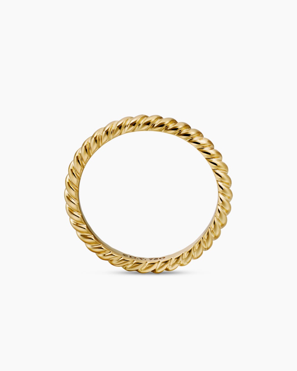 Womens DY Cable Band Ring in 18K Yellow Gold, 2mm