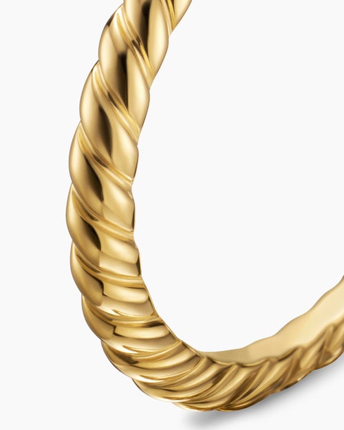 Womens DY Cable Band Ring in 18K Yellow Gold, 2mm