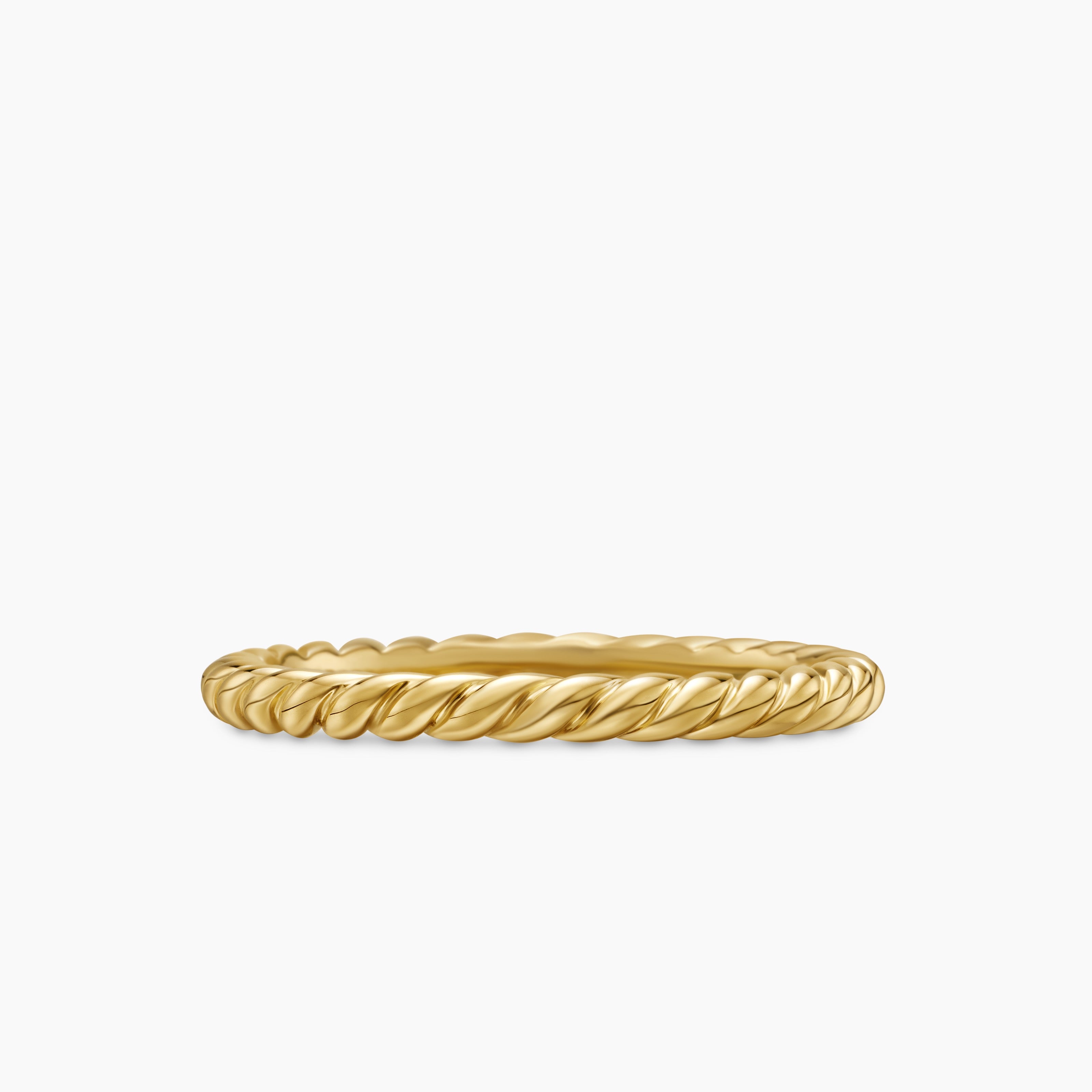 Womens DY Cable Band Ring in 18K Yellow Gold, 2mm