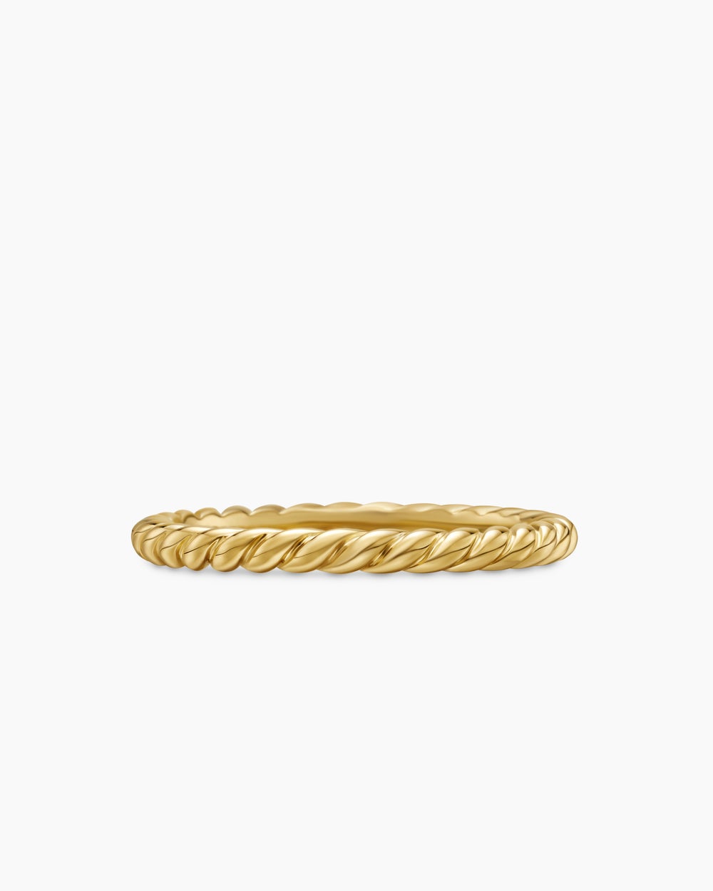 Womens DY Cable Band Ring in 18K Yellow Gold, 2mm