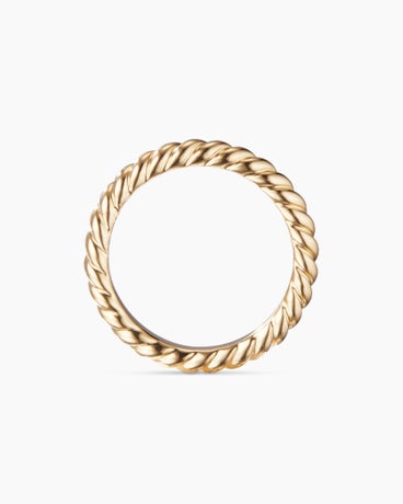 DY Cable Band Ring in 18K Yellow Gold, 3mm