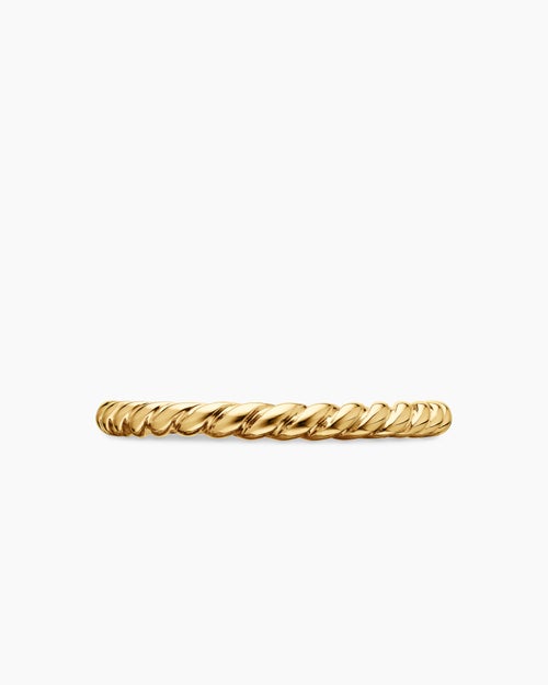 Womens DY Cable Band Ring in 18K Yellow Gold, 3mm