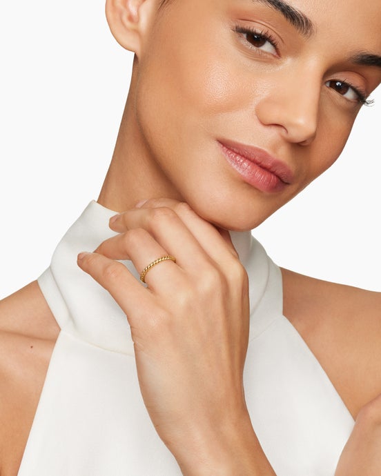 DY Cable Band Ring in 18K Yellow Gold, 3mm