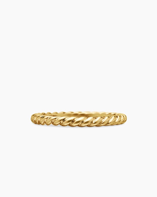 DY Cable Band Ring in 18K Yellow Gold, 3mm