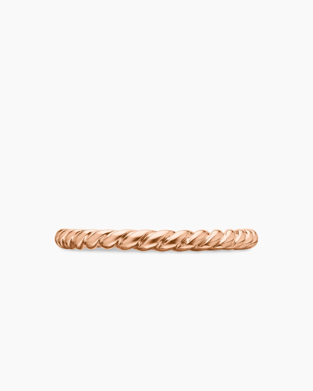 Womens DY Cable Band Ring in 18K Rose Gold, 3mm