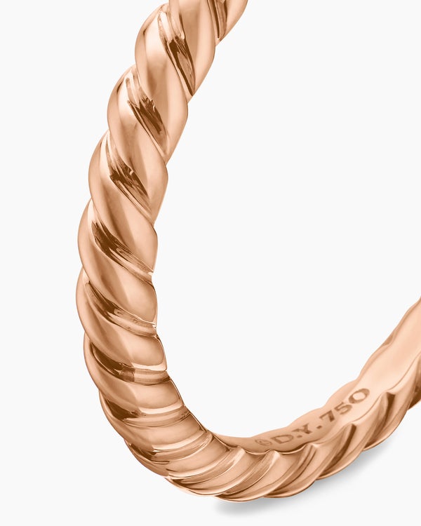 Anneau DY Cable en or rose 18 carats, 3 mm