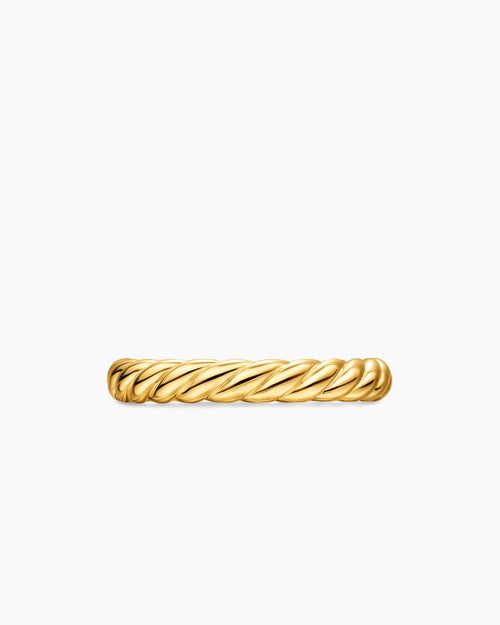 Womens DY Cable Band Ring in 18K Yellow Gold, 3mm