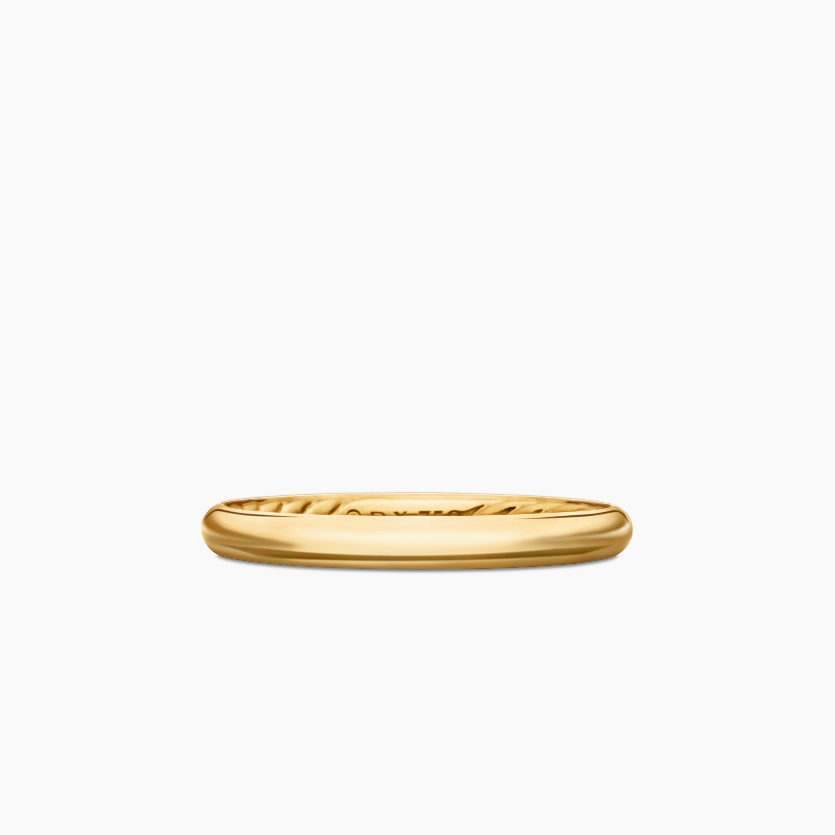 Womens DY Eden Band Ring in 18K Yellow Gold, 2.5mm