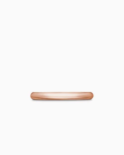 Womens DY Eden Band Ring in 18K Rose Gold, 2.5mm