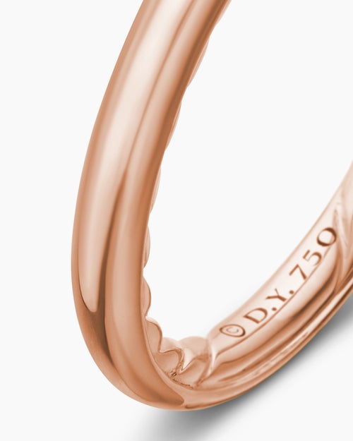 Womens DY Eden Band Ring in 18K Rose Gold, 2.5mm