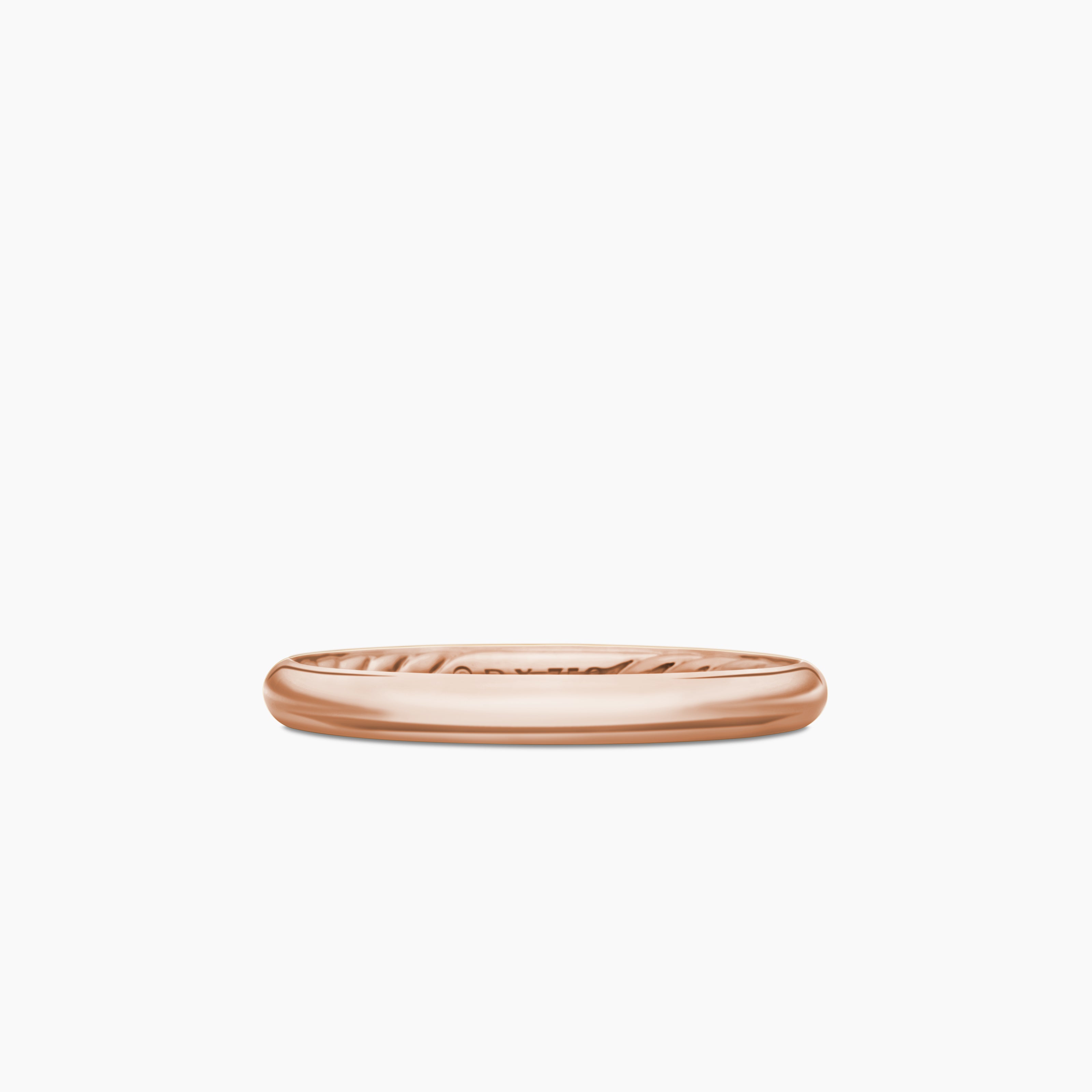 Womens DY Eden Band Ring in 18ct Rose Gold, 2.5mm