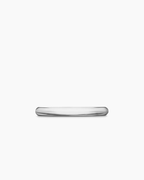 Womens DY Eden Band Ring in Platinum, 2.5mm
