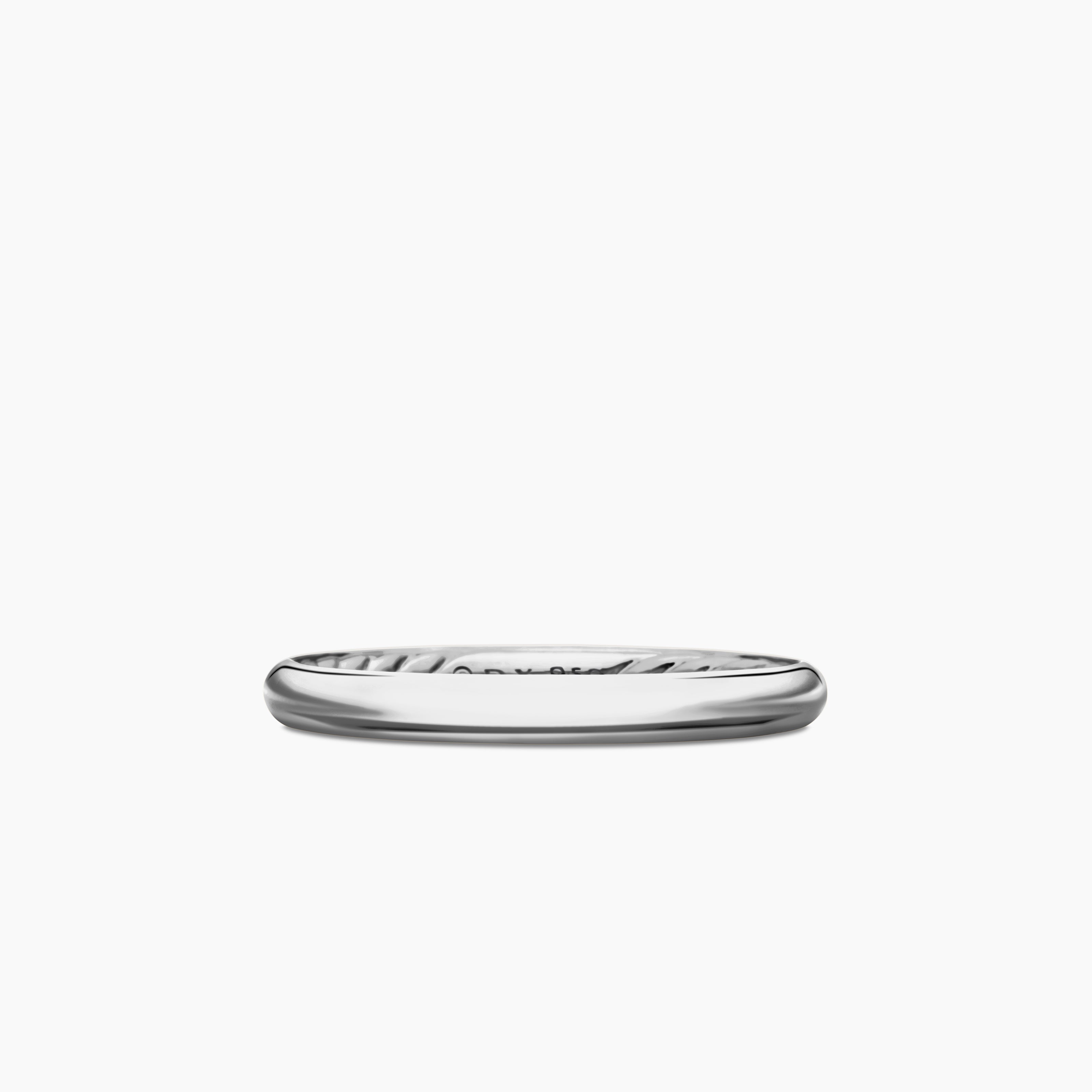 Womens DY Eden Band Ring in Platinum, 2.5mm