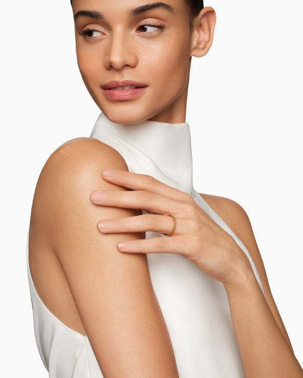 Anneau DY Cable en or jaune 18 carats, 2,45 mm