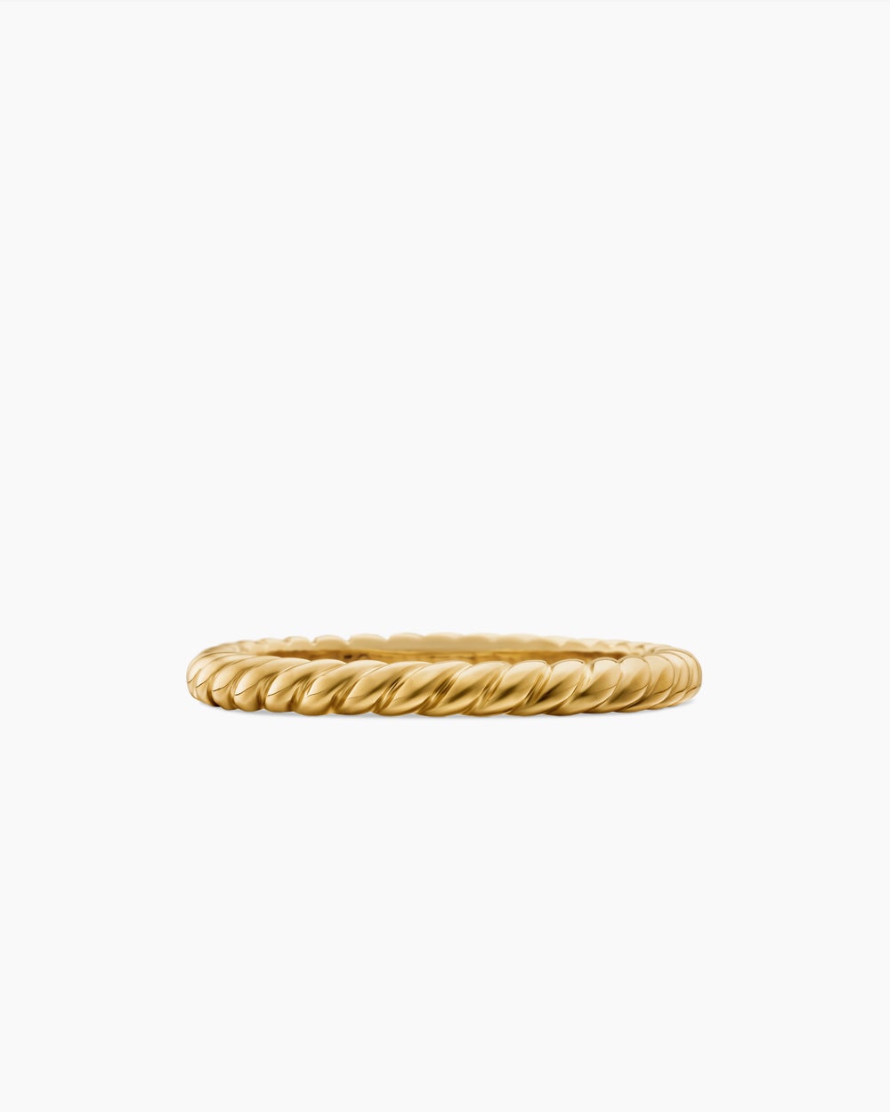 Womens DY Cable Band Ring in 18ct Yellow Gold, 2.45mm