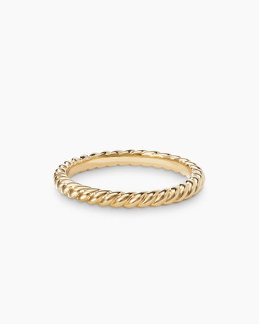 DY Cable Band Ring in 18K Yellow Gold, 2.45mm