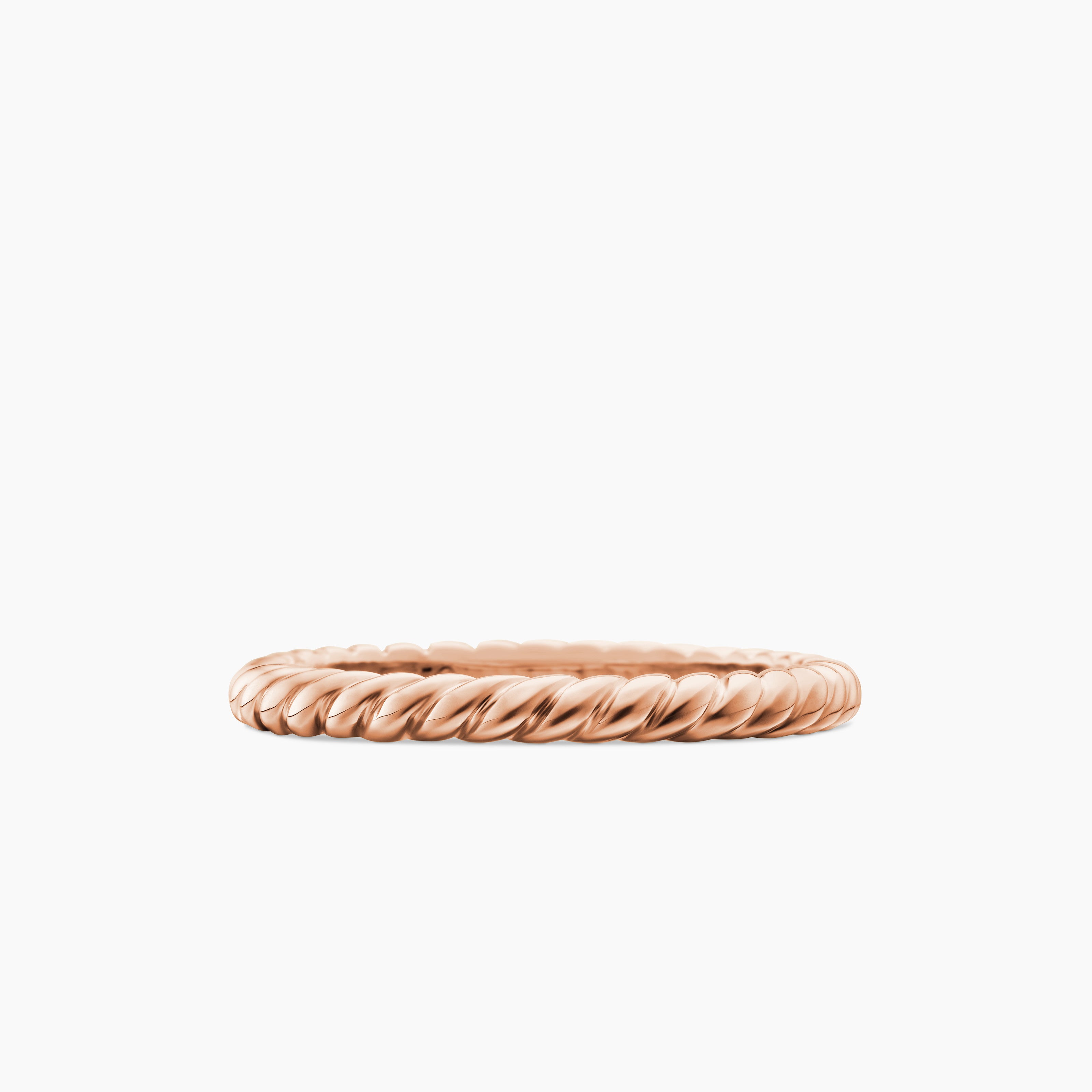 Womens DY Cable Band Ring in 18K Rose Gold, 2.45mm