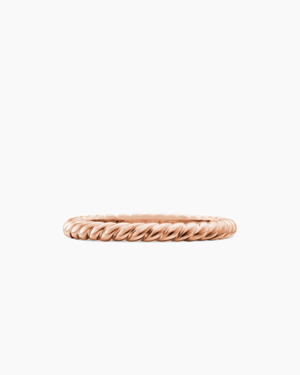 Womens DY Cable Band Ring in 18K Rose Gold, 2.45mm