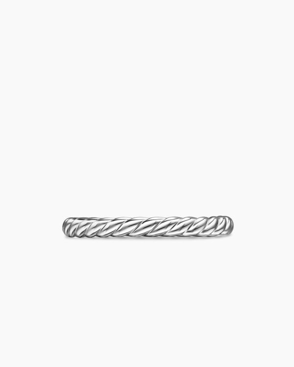 DY Cable Band Ring in Platinum, 2.45mm