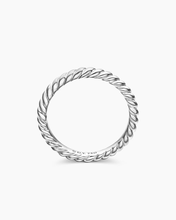 DY Cable Band Ring in Platinum, 2.45mm