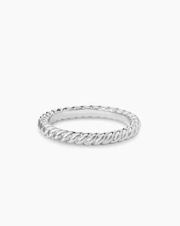 DY Cable Band Ring in Platinum, 2.45mm