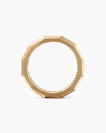 DY Delaunay Faceted Band Ring in 18K Yellow Gold, 2.5mm