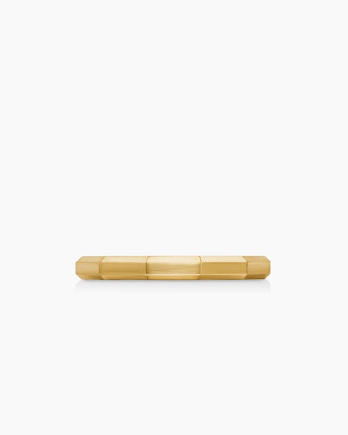 Womens DY Delaunay Faceted Band Ring in 18K Yellow Gold, 2.5mm