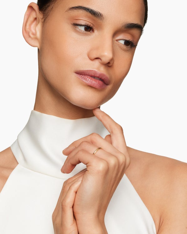 Anneau DY Eden en or jaune 18 carats avec diamants, 3,6 mm