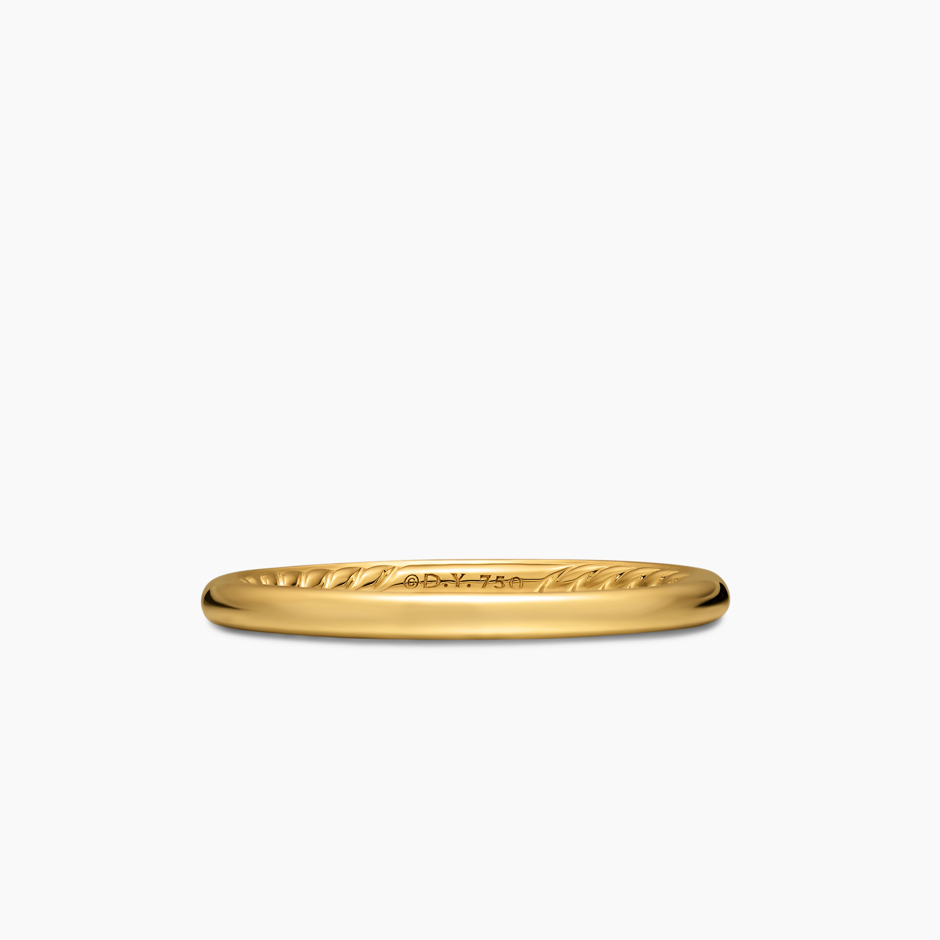 Womens DY Eden Band Ring in 18K Yellow Gold, 2mm