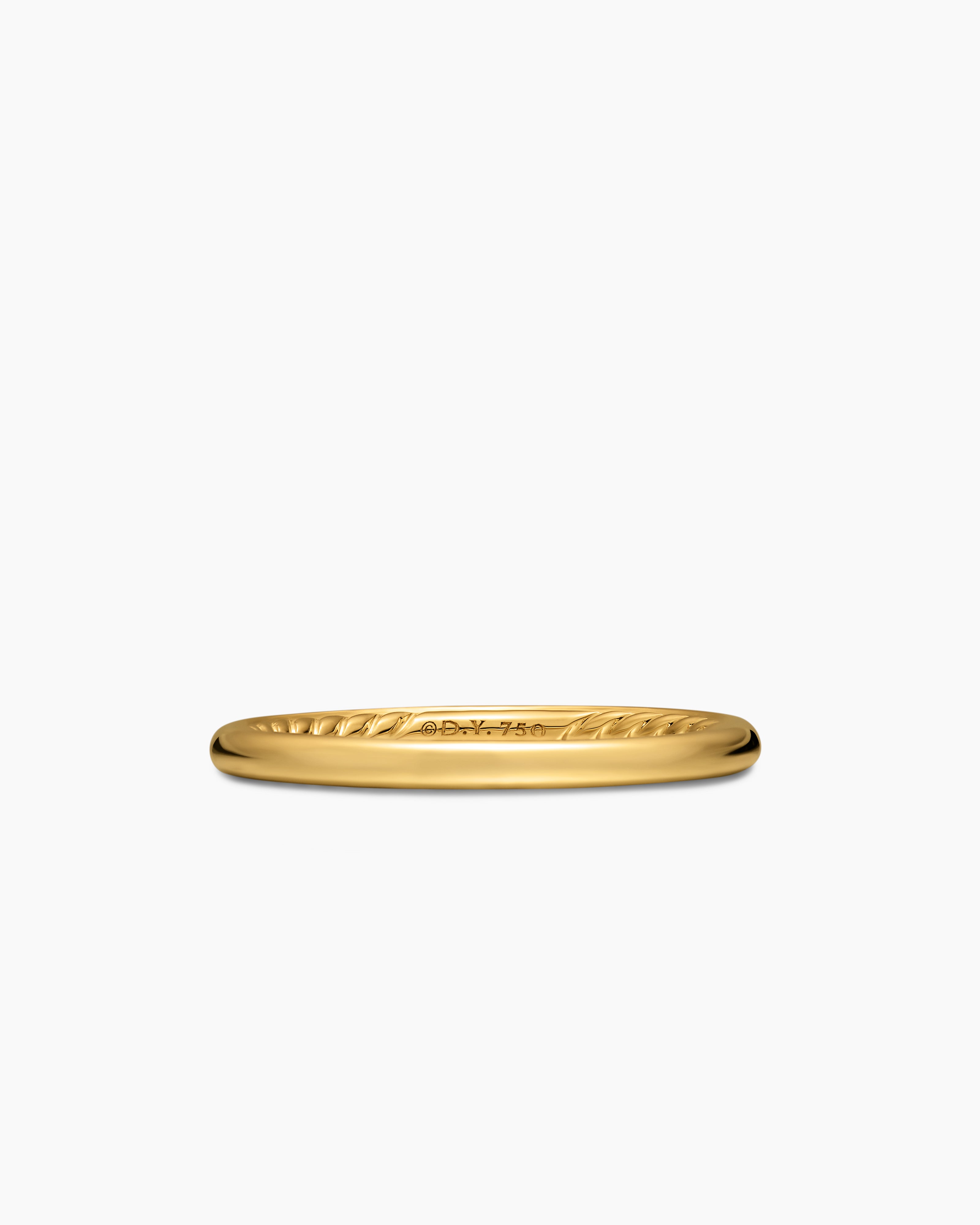 Womens DY Eden Band Ring in 18K Yellow Gold, 2mm