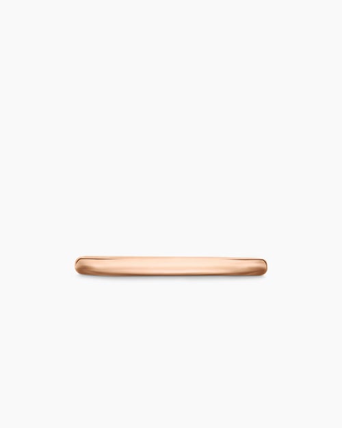Womens DY Eden Band Ring in 18K Rose Gold, 2mm