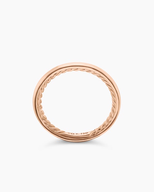 Womens DY Eden Band Ring in 18K Rose Gold, 2mm
