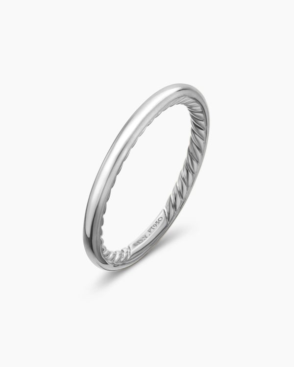 DY Eden Band Ring in Platinum, 2mm