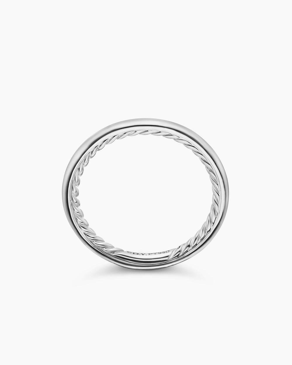 Anneau DY Eden en platine, 2 mm femmes