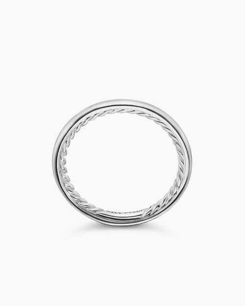 Womens DY Eden Band Ring in Platinum, 2mm