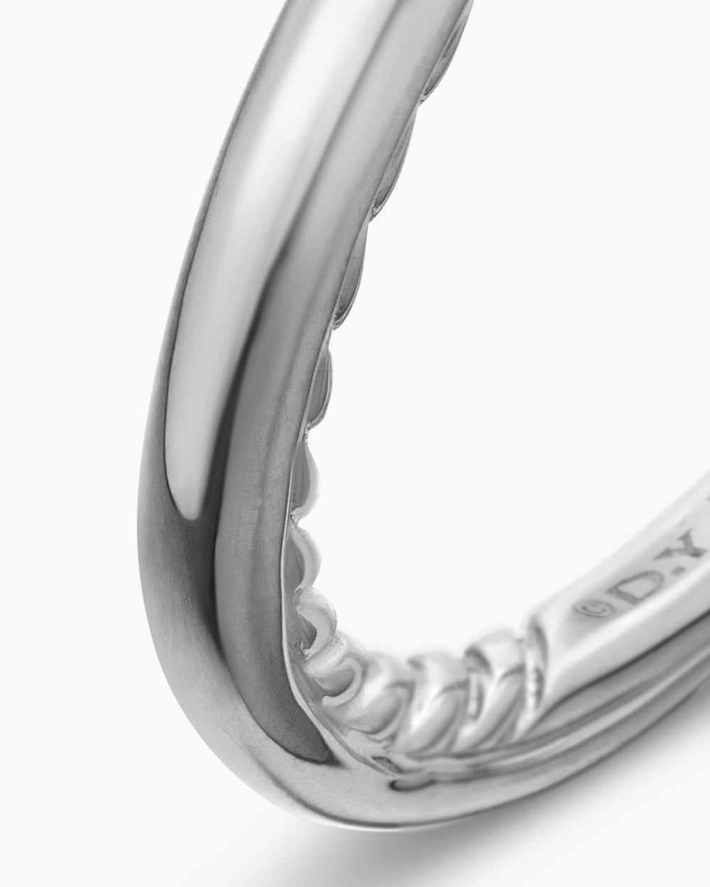 Anneau DY Eden en platine, 2 mm femmes