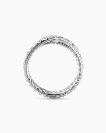 DY Crossover® Band Ring in Platinum with Diamonds, 5.2mm