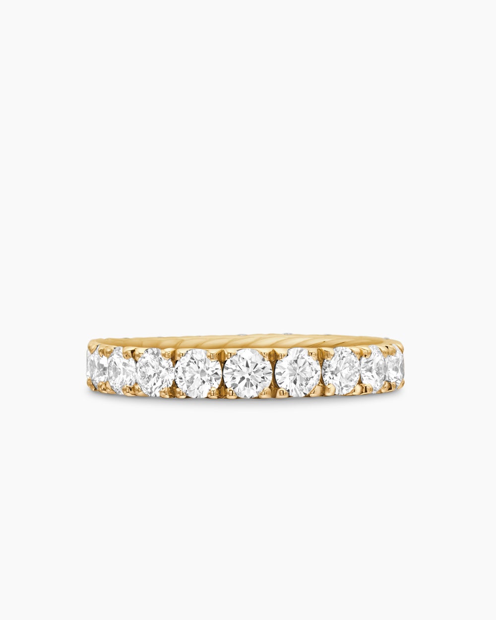Anneau DY Eden en or jaune 18 carats avec diamants, 3,6 mm femmes