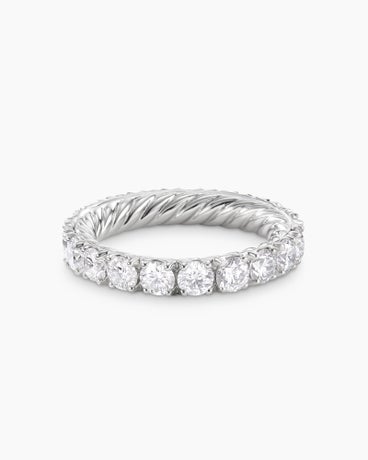 DY Eden Band Ring in Platinum with Diamonds, 3.6mm