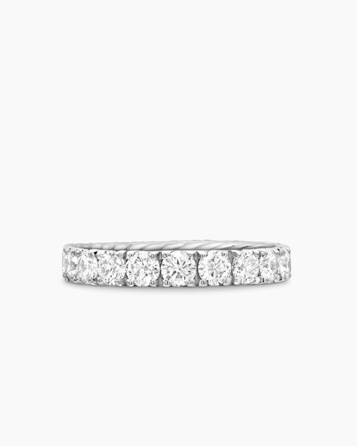 Womens DY Eden Band Ring in Platinum with Diamonds, 3.6mm